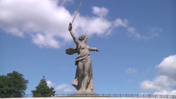 Mamajev Koergan memorial complex, de stad van Wolgograd (Stalingrad) — Stockvideo