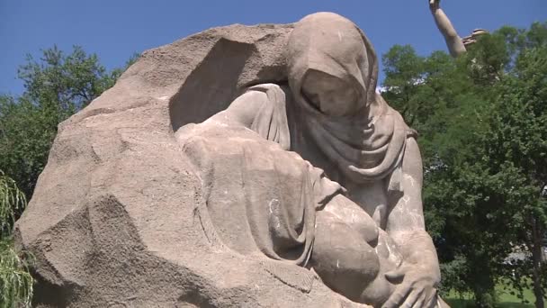 Complexo memorial Mamayev Kurgan, a cidade de Volgogrado (Estalinegrado ) — Vídeo de Stock