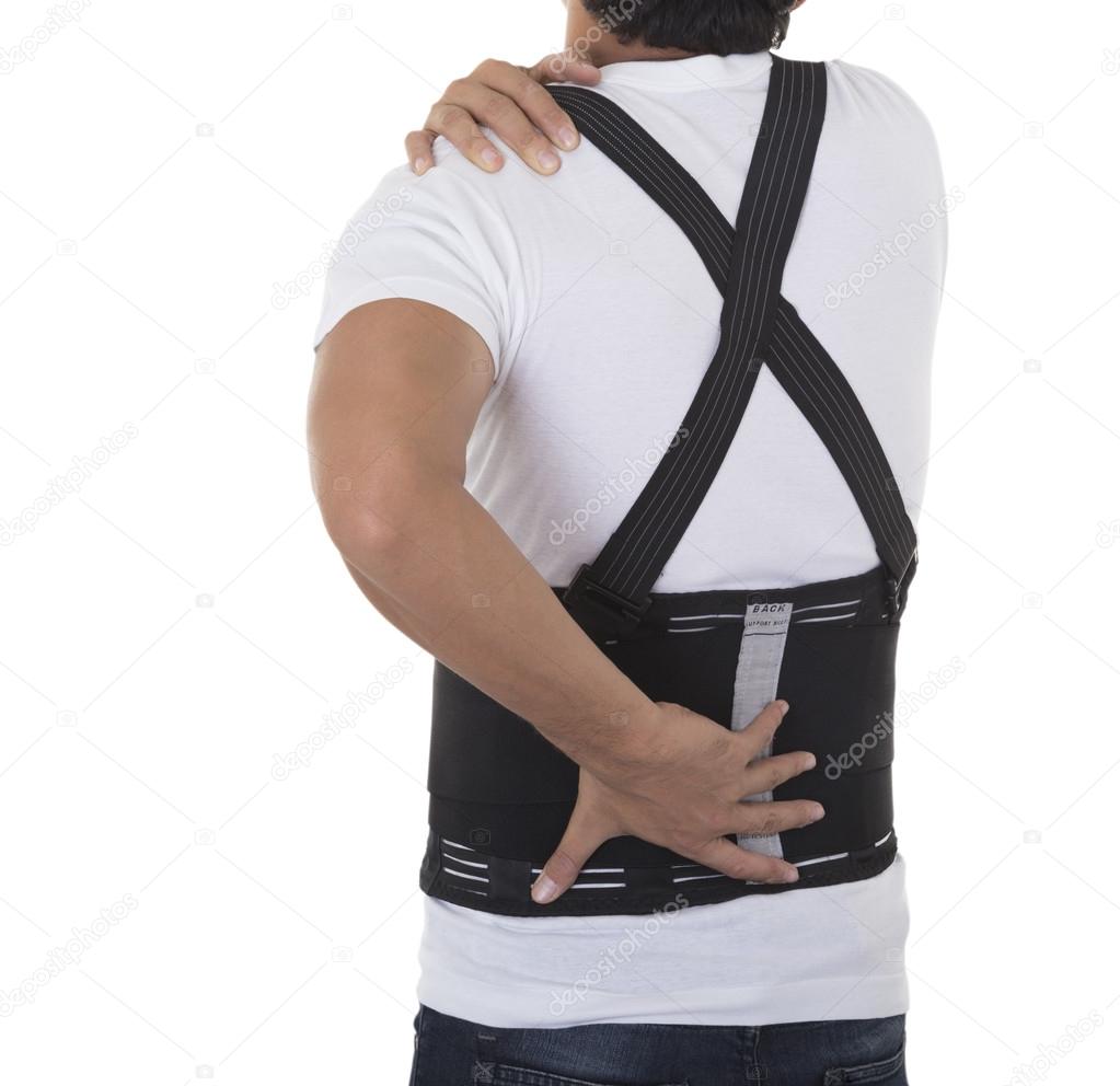 Worker wear back support belts for support and improve back posture.