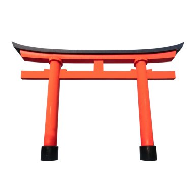 Torii gate, japanese gate,isolated on white background