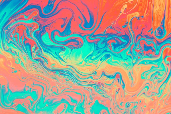 Colorful of oil flow from bubble — Stock Photo, Image