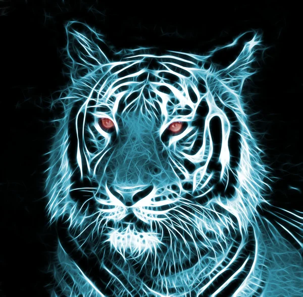 Desenho digital de um tigre — Fotografia de Stock