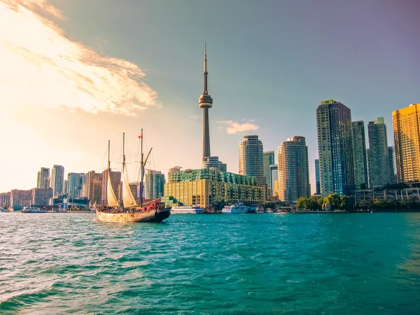 Toronto cityscape from Central Island Stockbild