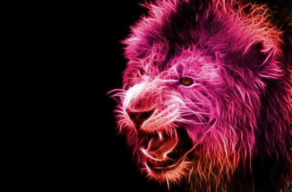 Digital fantasy art of a lion Stock Picture
