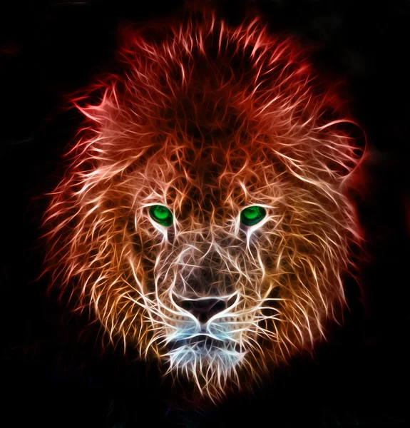 Konsten att ett lejon Stockbild