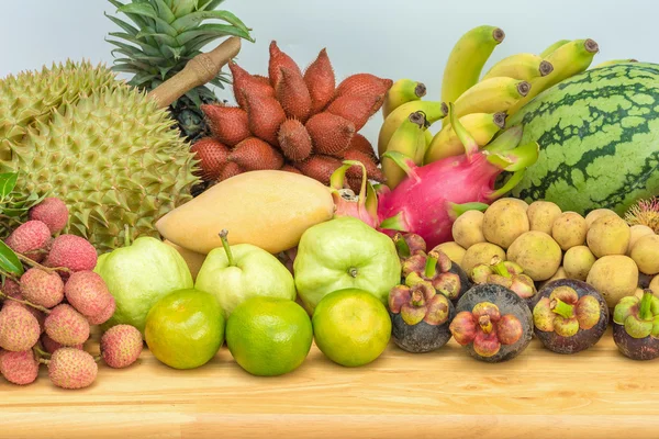Fondo de frutas tailandesas frescas — Foto de Stock