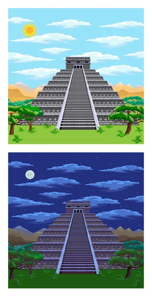 Piramide azteca — Vettoriale Stock