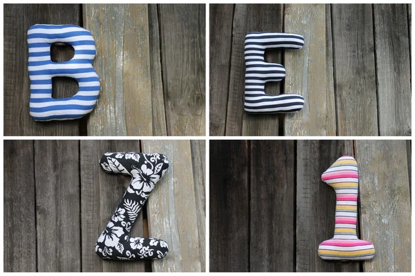 Textiel brieven — Stockfoto