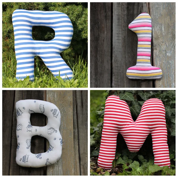 Textile letters — Stock Photo, Image