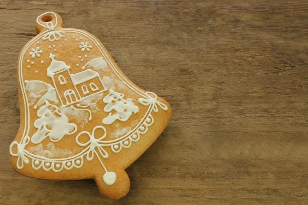 Gingerbread on wooden background — Stock Photo, Image
