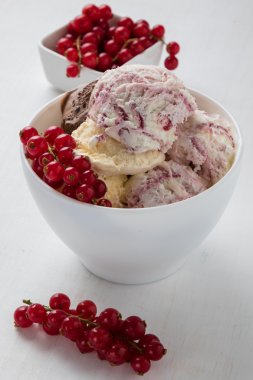 kuş üzümü ile ev yapımı dondurma