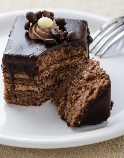 Czekolada i ciasto kawowe — Zdjęcie stockowe