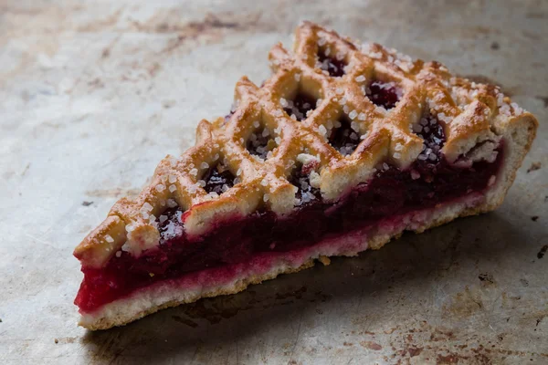 Cherry pie on steel plate — Stock Fotó