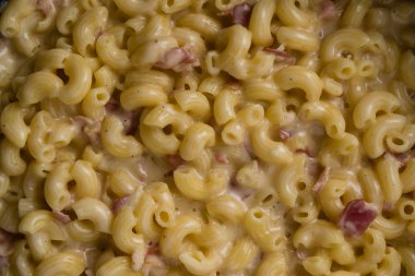 Makarna ve peynir yakın çekim