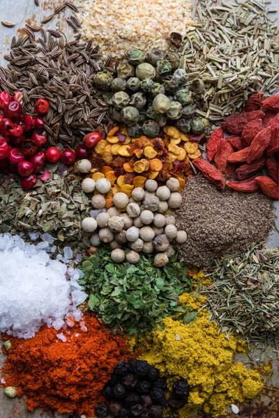 Abundance of color spices — Stock Photo, Image