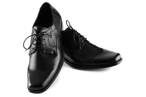 Fekete bőr cipő — Stock Fotó