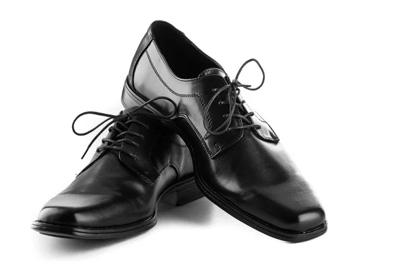 黑色皮鞋 — 图库照片