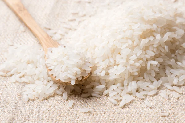 Rice with spoon — Stock Photo, Image