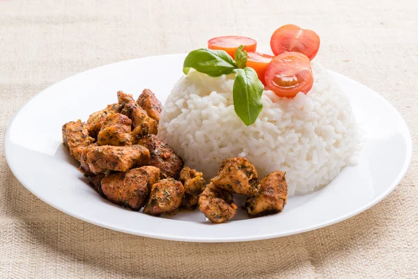 Chicken and rice — Stock Photo, Image