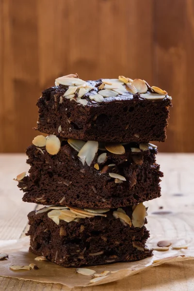 Pila di brownies — Foto Stock