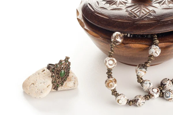 Jewelry with box — Stock Photo, Image