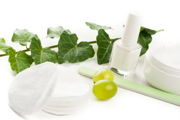 White beauty products — Stock Photo, Image