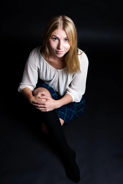 Sitting in the dark — Stock Photo, Image