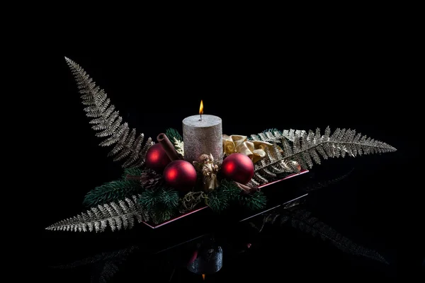 圣诞节与蜡烛 — 图库照片