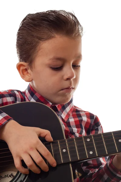 Çocuk pratik etmek gitar — Stok fotoğraf