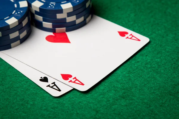 Two aces close up — Stock Photo, Image