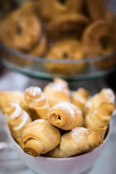 Gebackene Mini-Croissants — Stockfoto