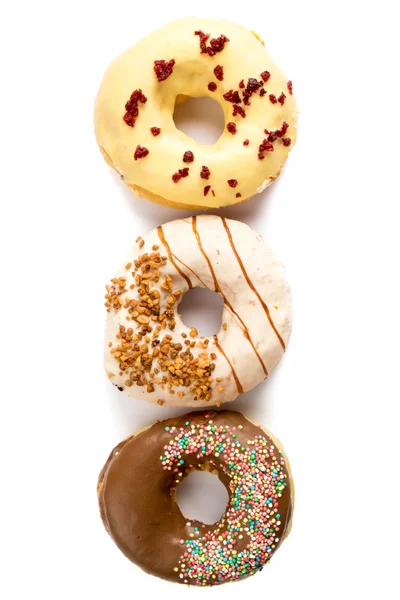 Três donuts — Fotografia de Stock