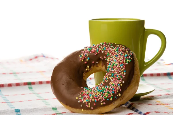 Donut e café — Fotografia de Stock