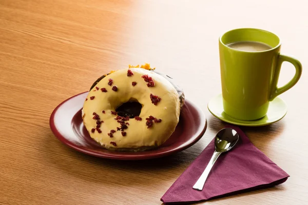 Donuts café da manhã — Fotografia de Stock