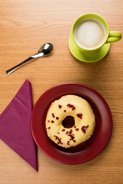 Ciambella e caffè — Foto Stock