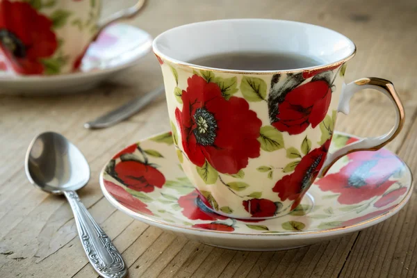 Chá em xícara de chá vintage — Fotografia de Stock