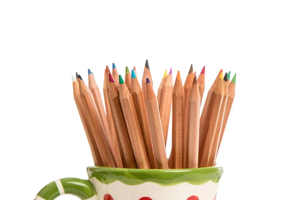 マグカップで鉛筆の描画色の木 — ストック写真