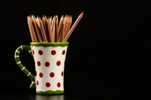 สีดินสอในแก้ว — ภาพถ่ายสต็อก