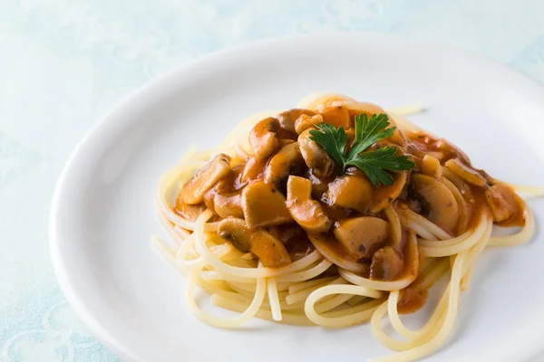 Espaguetis champiñón — Foto de Stock