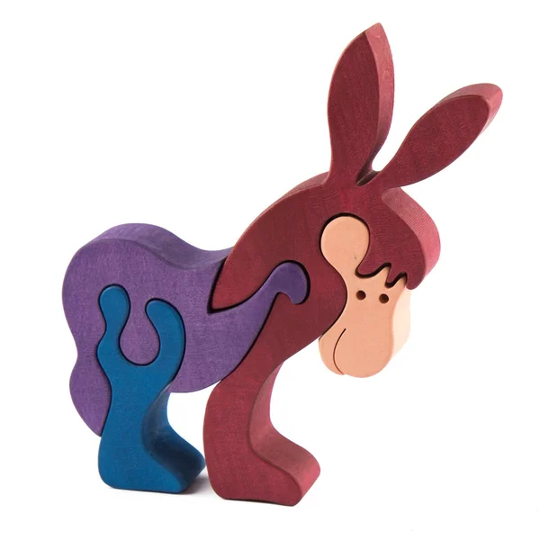 Wooden donkey toy — Stock Photo, Image