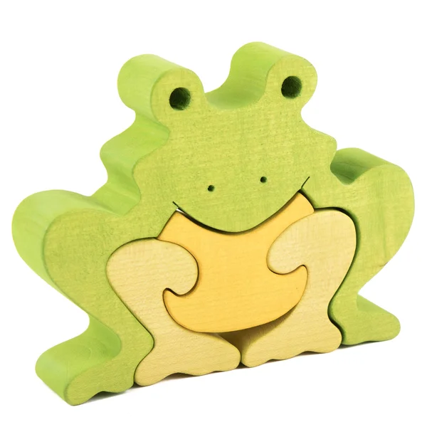 개구리 나무 장난감 — 스톡 사진