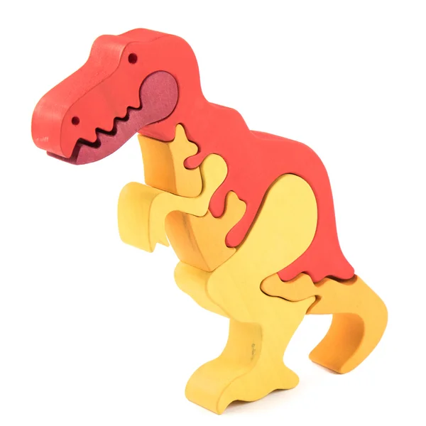 Color wooden dino toy — Stock Photo, Image