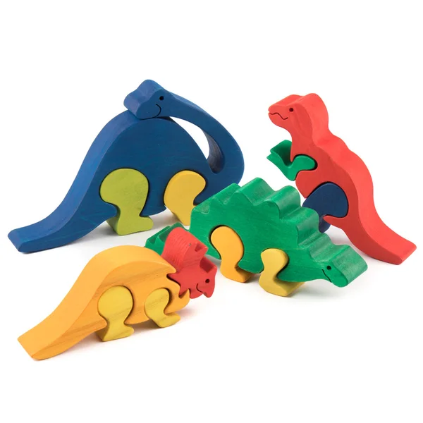 Wooden dino toys — Stock Photo, Image