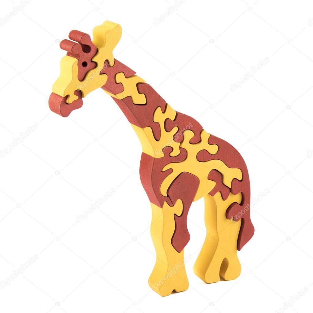 Wooden Giraffe Toy Stock Photo Furo Felix 99170748 Color Wooden Creative Giraffe Puzzle Toy On White Photo By Furo Felix