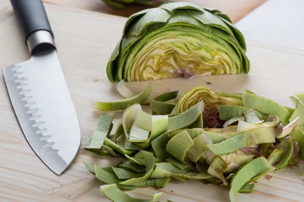 Fresh chopped artichoke — Stock Photo, Image