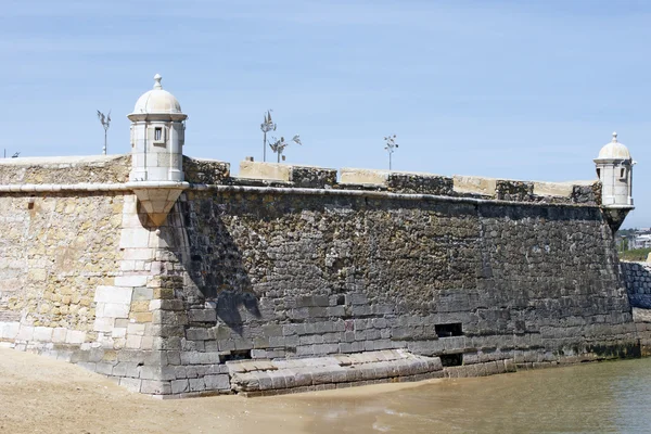 Лагуш, Алгарве, Португалия - фортификационные сооружения Стоковая Картинка