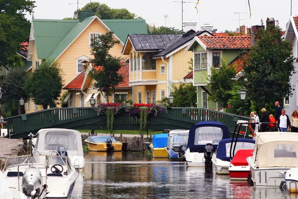 İsveç - Trosa - su kanal — Stok fotoğraf