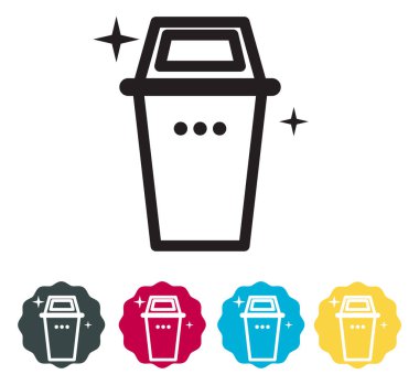 EPS 10 Dosyası Olarak Atık Yönetimi Simgesi