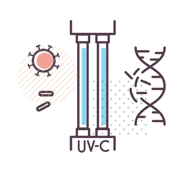 Microbial Uvc Light Sanitation Illustration Eps File — Stock Vector