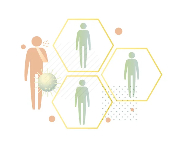 Herd Immunity Coronavirus Covid Illustration Eps File — Stock Vector